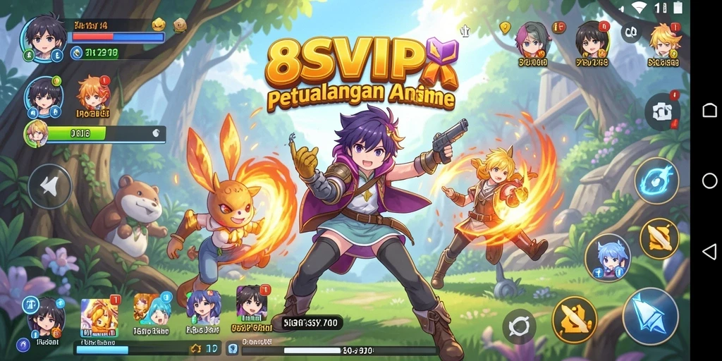 Tampilan gameplay menarik dari 8SVIP dengan karakter anime yang memukau.