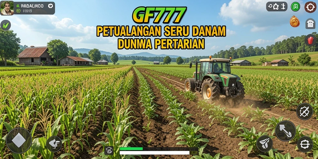 Tampilan gameplay GF777 yang menarik dengan aktivitas pertanian.
