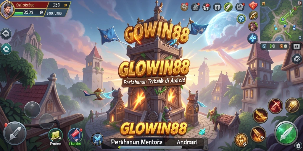 Tampilan gameplay seru dalam GLOWIN88 dengan strategi menara yang menegangkan.