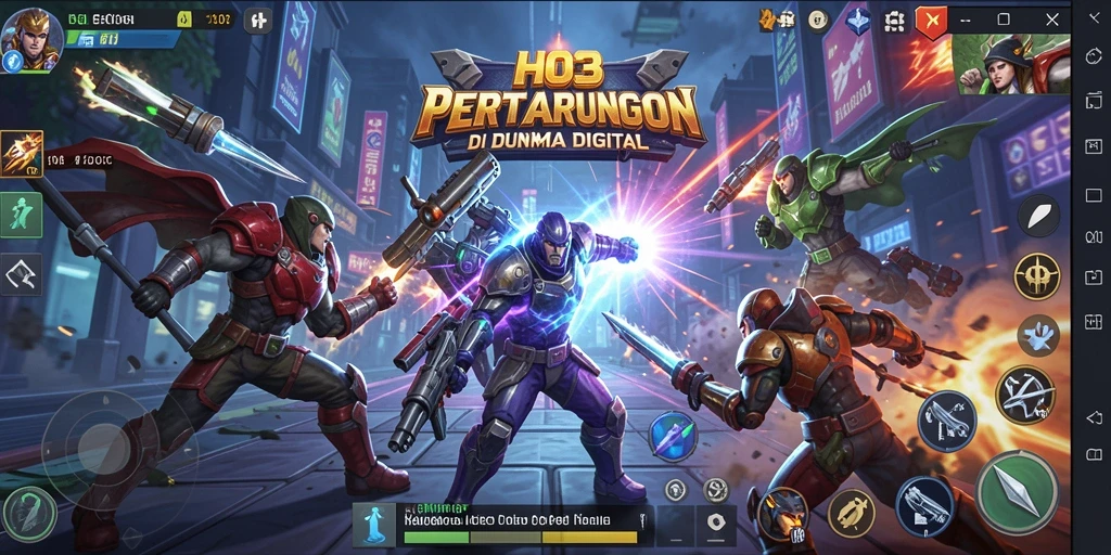 Gameplay pertarungan yang mendebarkan di HO3 dengan karakter unik.