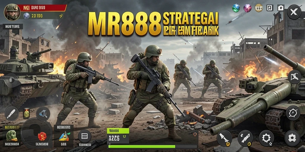 Tampilan utama gameplay MR888 yang penuh strategi dan pertempuran seru.
