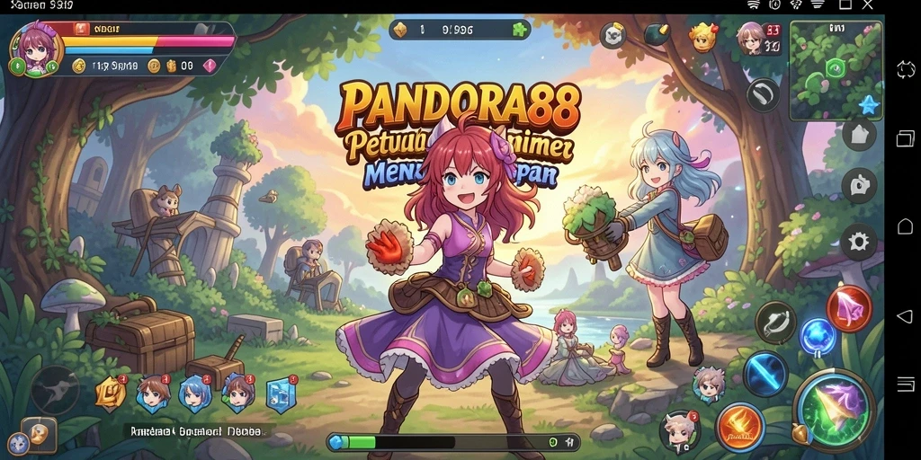 Tampilan gameplay PANDORA88 yang penuh aksi dan karakter menarik.