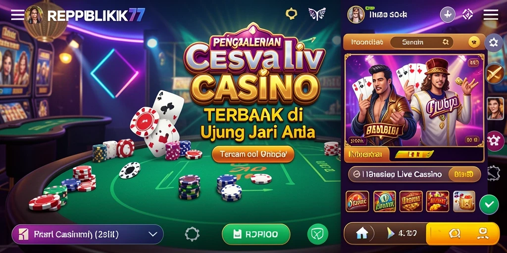 Tampilan gameplay Live Casino yang menarik dalam aplikasi REPUBLIK77.