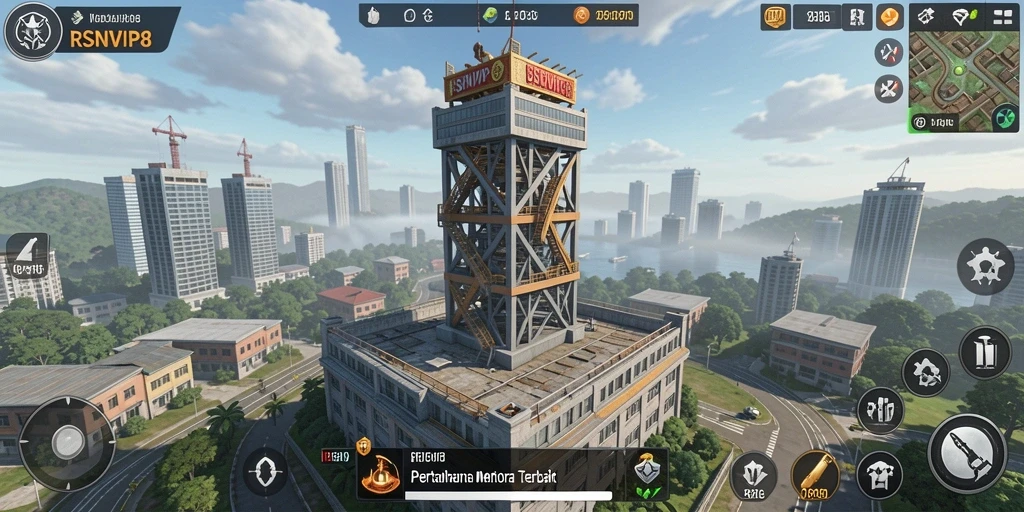 Tangkapan layar menampilkan aksi seru dalam game Tower Defense.