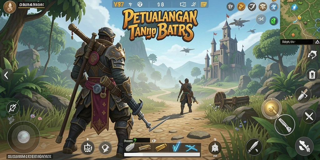 Tangkapan layar menampilkan gameplay seru di dunia terbuka V87.